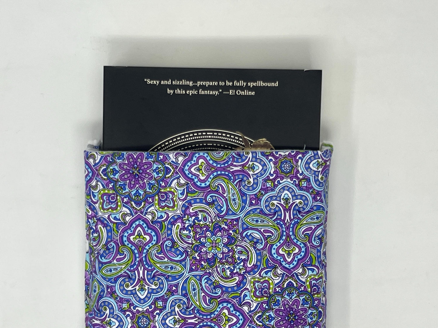 Purple Tile Quilted Book Sleeve Multi-Color 8 x 10 inch