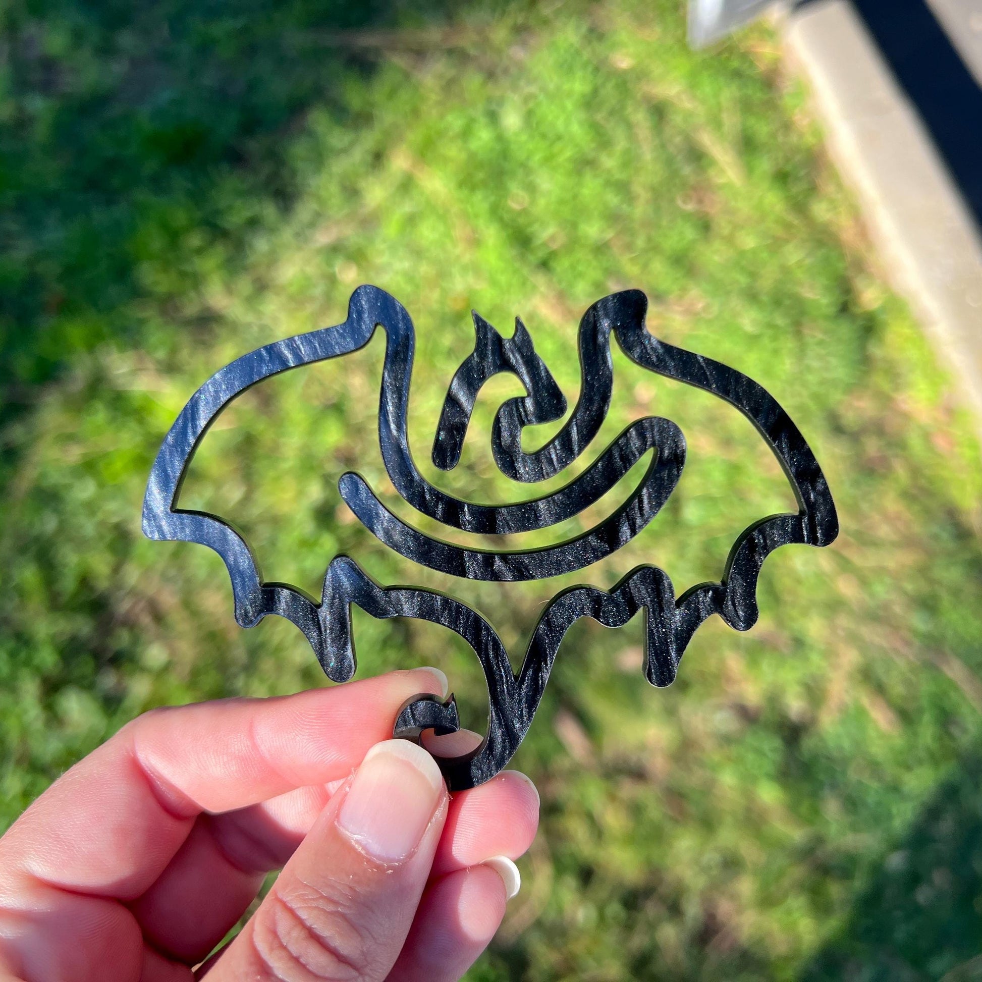 Black acrylic bookmark