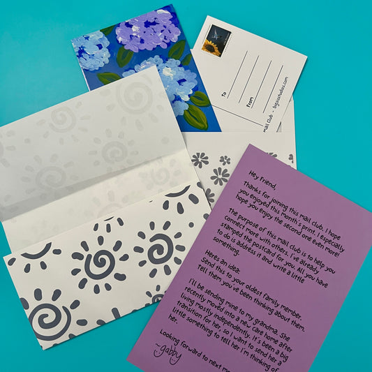 Get One, Give One Monthly Post Card Mail Club Yearly