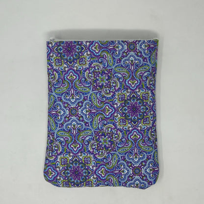 Purple tile quilted book sleeve